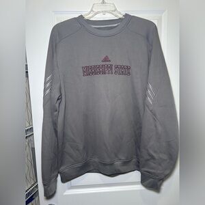 Adidas Men's Gray Crewneck Sweater